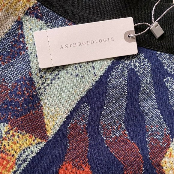 anthropologie Abstract Jacquard Knit Mini Skirt new with tag nwt - Picture 4 of 8